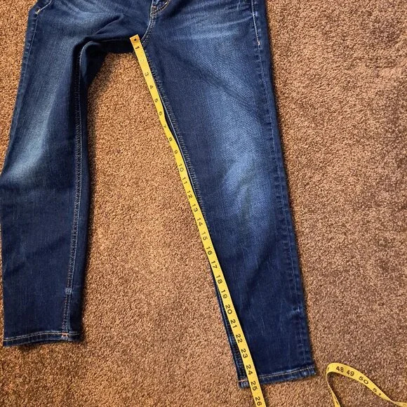 Silver Jeans Suki Skinny Crop Jeans/Capri W/Embroidered Pockets - Picture 8 of 10